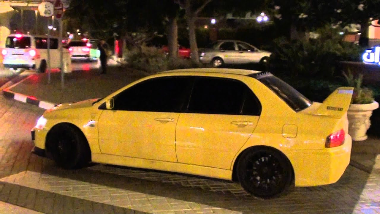 yellow Mitsubishi Lancer Evo IX Mall of the Emirates YouTube