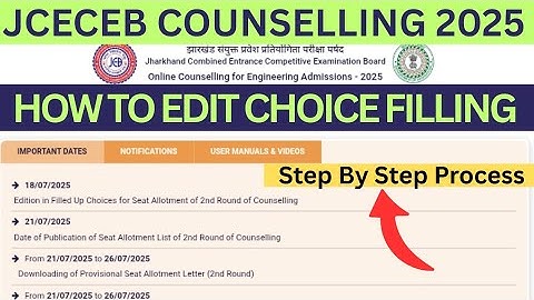 How to Edit choice filling in Jceceb 2025| Step by step Process| College choice filling Edit|