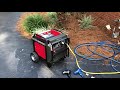 Honda EU 7000 inverter generator at 7700 W full load bank test until breaker tripped