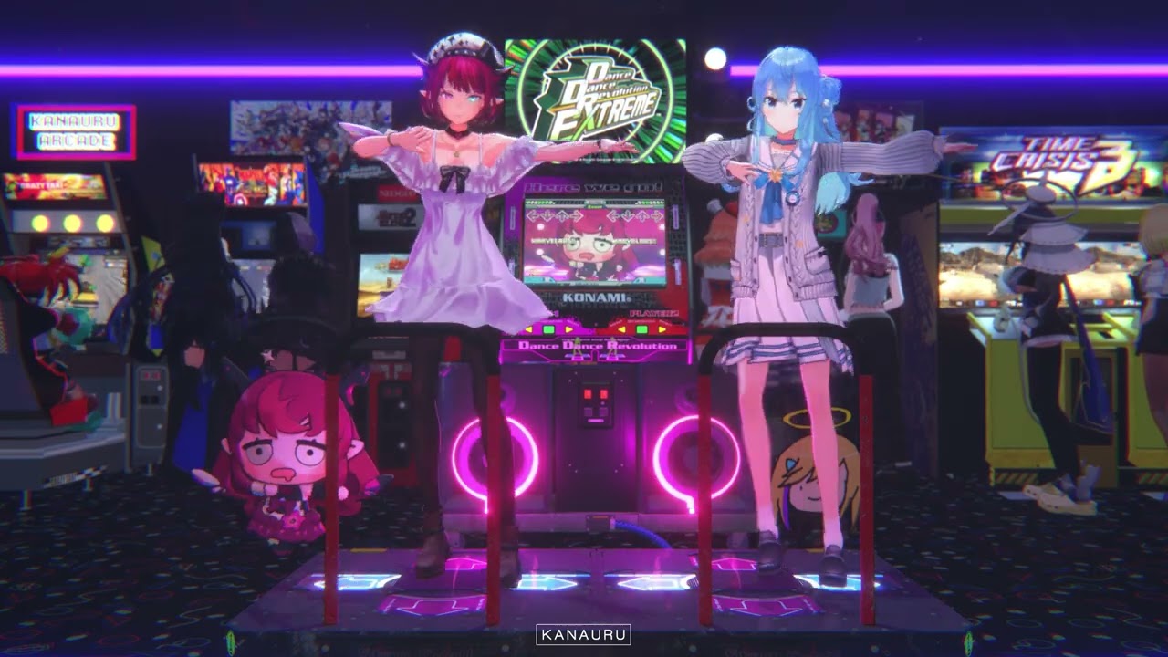 IRyS and Suisei playing Carbonated Love in DDR - YouTube
