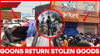 TOTAL SHUTDOWN MURANGA AS GOONS WHO RAID COUNTY SUPERMARKET ARE RETURNING GOOD'S AFTER WARNING