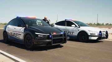 REAL POLICE OFFICERS drive Tesla police cars for the first time | UP.FIT