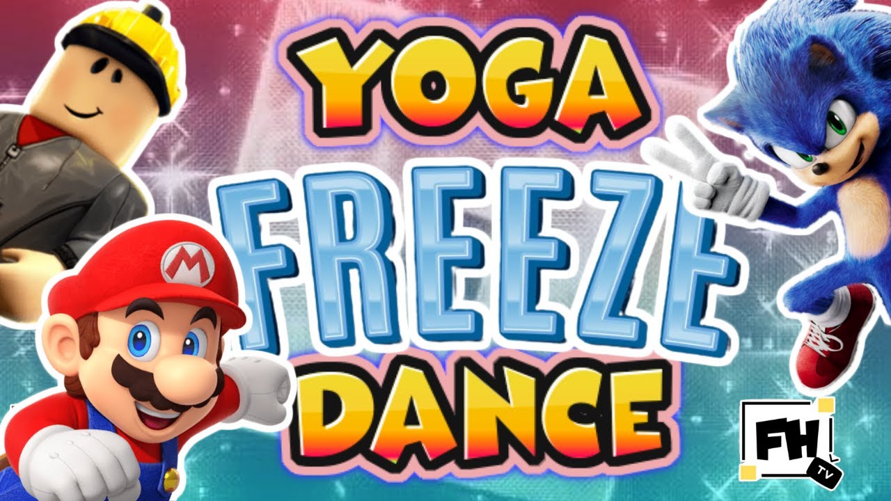 Freeze Dance Activity - Kids Yoga - Posters to hold up by OT for Schools