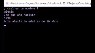 Famous Calcular Edad En Visual Studio 2015 (Aplicacion Por Consola) Profile