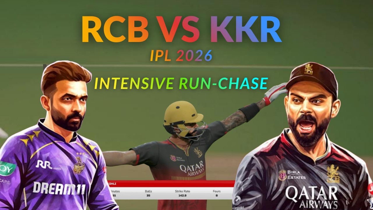 IPL 2026 as RCB ❤ | Match 1 | RCB vs KKR |Intense Run-Chase||Cricket 26 (PS4)