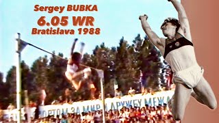Sergey Bubka 6.05 pole vault record Bratislava 1988 and training log Sergey Bubka Wr 6 06m Nice 1988