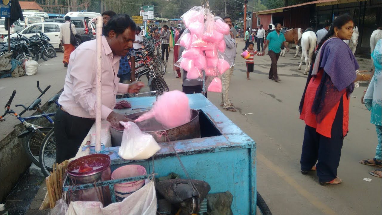 Making Cotton Candy With A Machine panju mittai Street food in