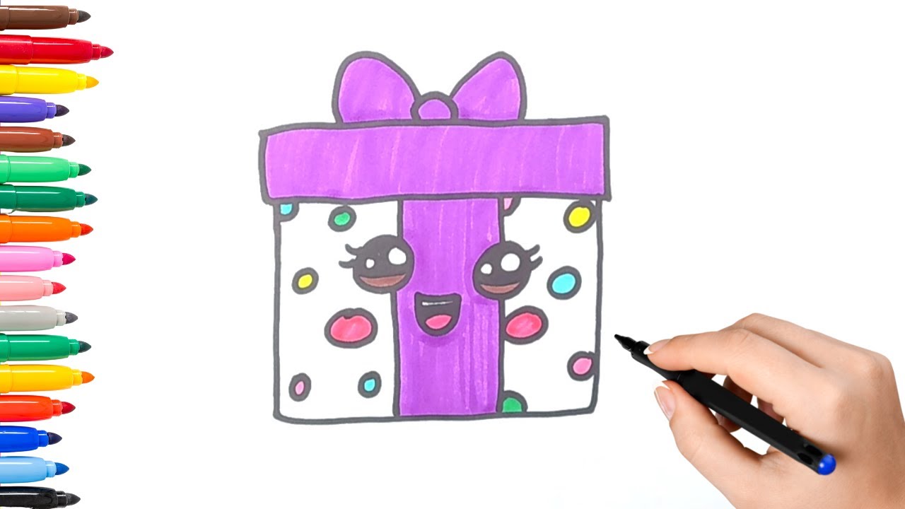 PRESENTE FOFO Como desenhar cute gift ❤ Dibujos Desenhos Kawaii