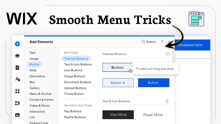 How to make a drop down menu in Wix (Quick Tutorial)