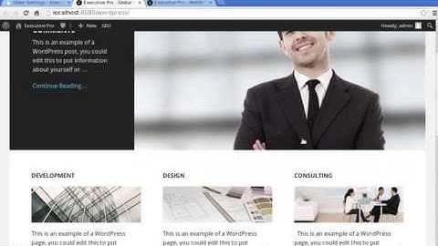 Executive Pro theme - tutorial 3 The Slider. Setting up Genesis Responsive Slider