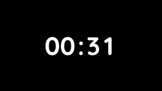 31 Seconds Minimalist Timer / PURRING Alarm / No Sound / Black Screen