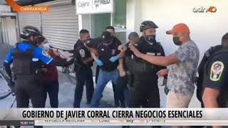 Agreden elementos de Célula COVID a clientes de Banco Azteca en Chihuahua