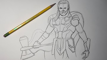 How To Draw Thor Odinson from Thor: Love and Thunder (DRAWING TUTORIAL)