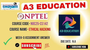 NPTEL Ethical Hacking Week 0 Assignment Answers | July–Dec 2025 | NOC25-CS142 | IIT Kharagpur