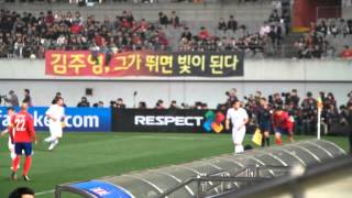 23#150331일.대한민국vs뉴질랜드직캠#23뉴질랜드의코너킥과슈팅/김진현선방/차두리역습전개/한교원드리블개인기