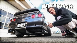 NEW Carbon Diffuser for my Skyline GT-R!