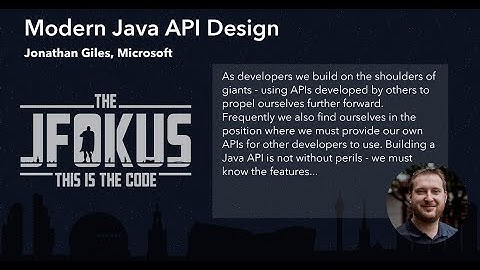 Modern Java API Design by Jonathan Giles