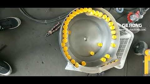 Plastic bottle cap vibrating sorting machine cap feeding bowl testing video