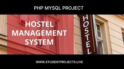 Online Hostel Management System - PHP MySQL project