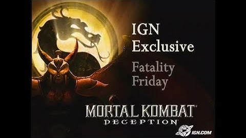 Mortal Kombat: Deception PlayStation 2 Gameplay -