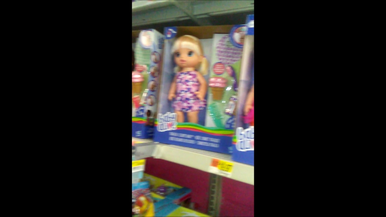 Checking out the Baby Alive dolls at Walmart