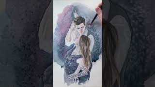 Couple Watercolor Painting How To Paint Watercolor For Couple Gryffin Arts Artist