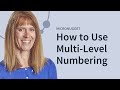 MicroNugget: How Multi-Level Numbering Works