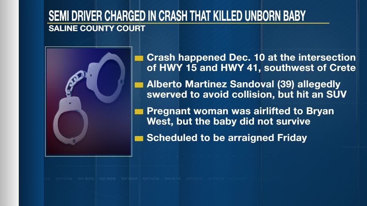 Semi driver charged in crash that killed unborn baby in Saline County ...