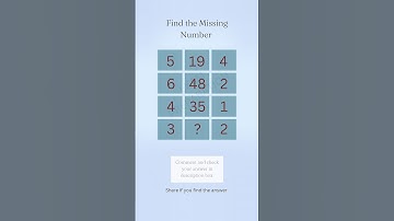Find the missing number| #viral #exam #mathpuzzle #maths #puzzle #quiz #aptitude #reasoning