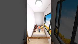 7m2 House Design for Family of Three! #shorts #interiordesign #compactliving screenshot 4