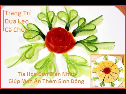 Video Cách Tỉa Hoa Trang Trí Đơn Giản Từ Dưa Leo và Hoa Hồng... - youtube