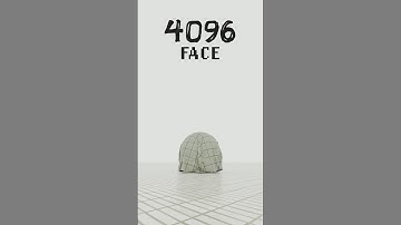 Cloth Simulation from 1 Face to 16384 Faces #3dart #3danimation #blender #clothsimulation