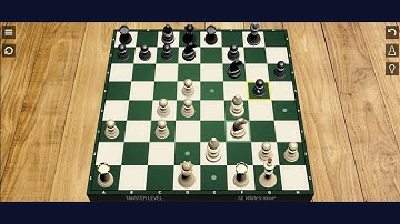 4K Chess game Master level I Brilliant  Knight  sacrifice