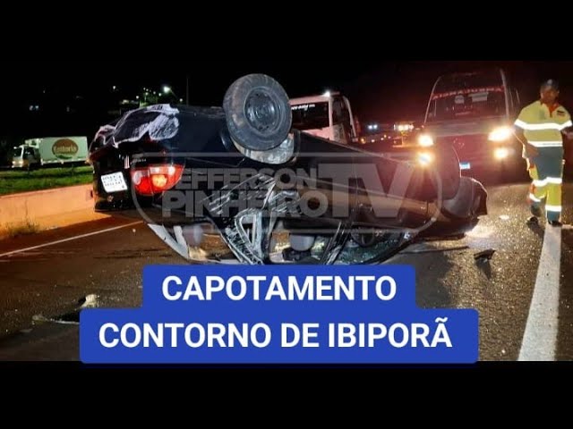 CAPOTAMENTO CONTORNO DE IBIPORÃ DEIXA CONDUTOR DO CARRO FERIDO