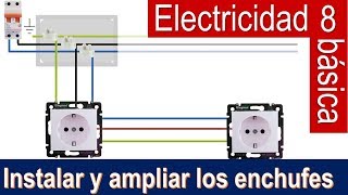 ELECTRICIDAD BASICA: CABLES DE UN ENCHUFE- TOMA CORRIENTE 
