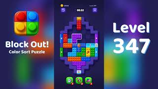 Block Out Level 347 Walkthrough 🧩 | All Levels Solution | Mini Boss