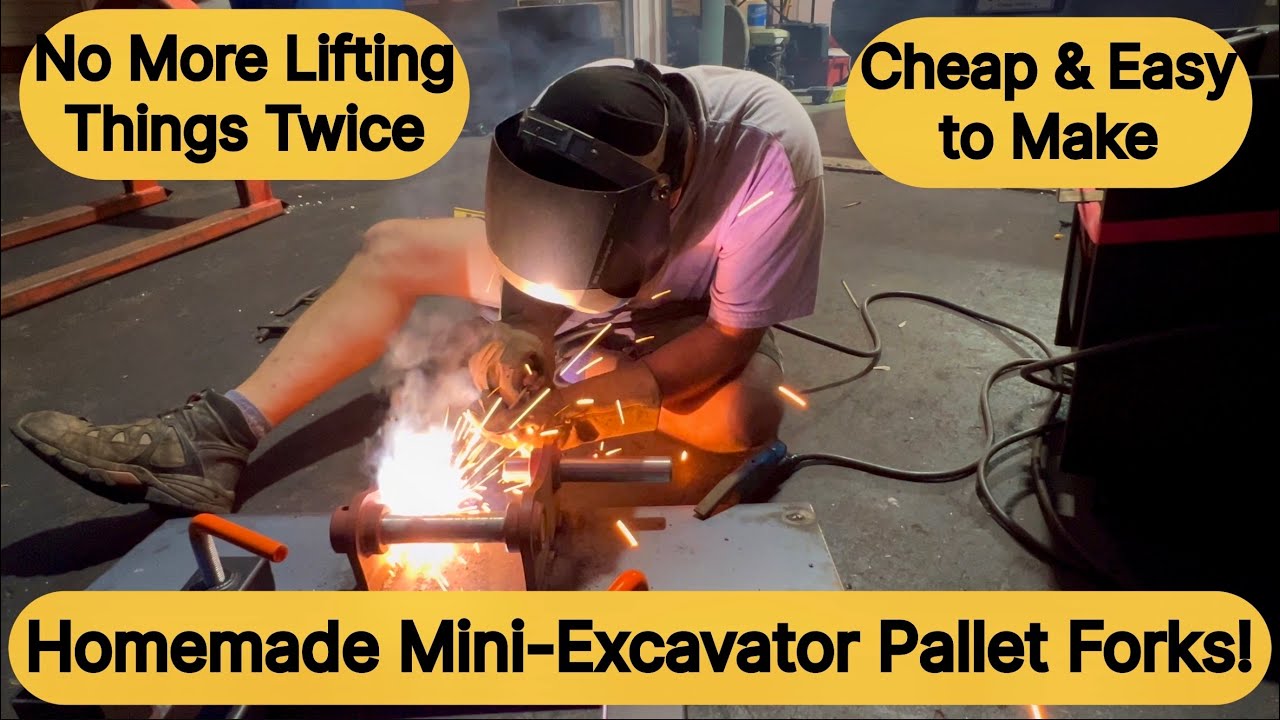 Homemade Excavator Pallet Forks