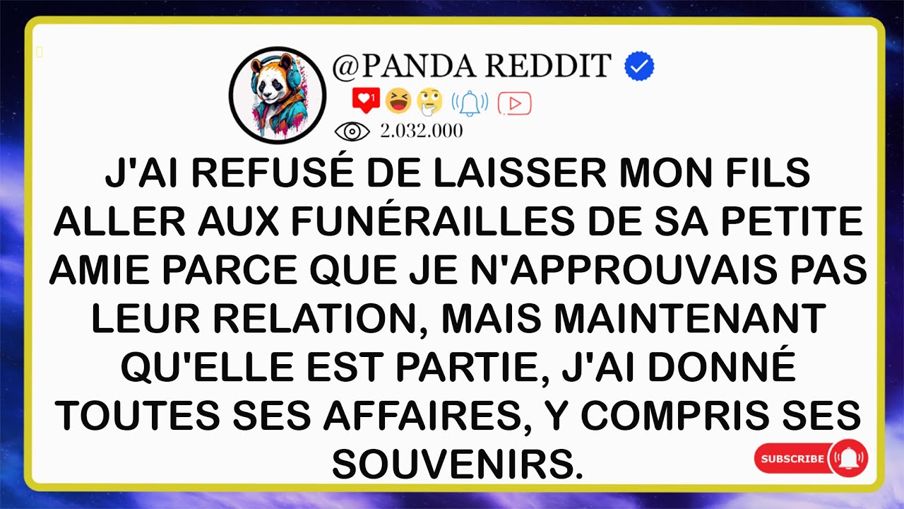 J’ai REFUSÉ De Laisser Mon FILS Aller Aux Funérailles De Sa Petite Amie Parce Que Je N’approuvais