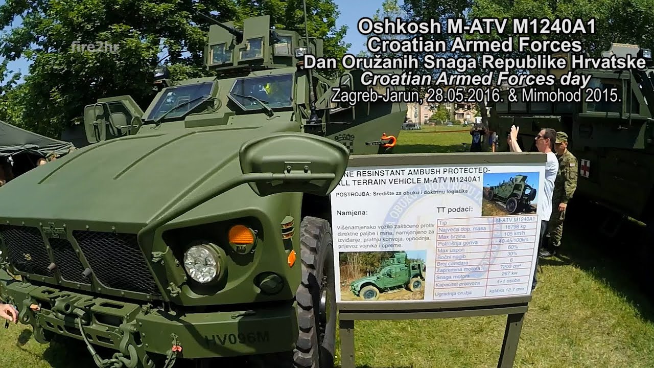 Oshkosh M-ATV M1240A1(DanOSRH, Zagreb-Jarun 28.05.2016.) - YouTube