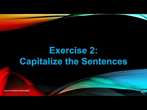Capitalization:  Exercise 2