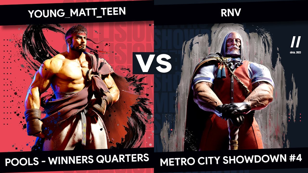 Metro City Showdown #4 - young matt teen (Ryu) vs RnV (JP) - Pools ...