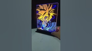 Goku ssj Lampara Led 3D | Goku ssj 3D Led Lamp #shorts