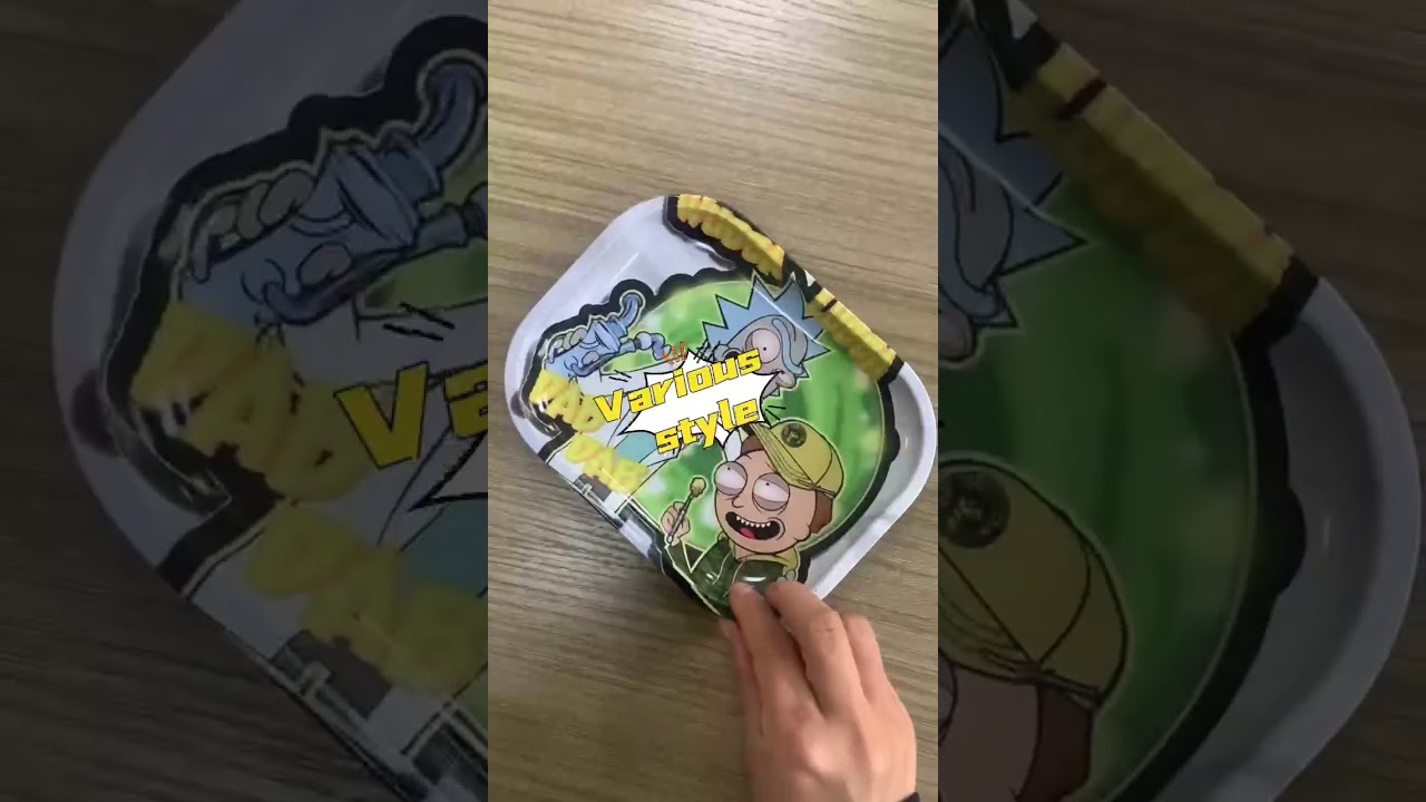 Free Samples Custom Spongebob Rolling Trays Metal Weed Smoking Tray Wholesale