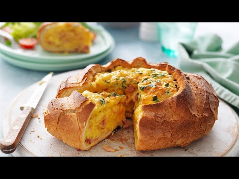How to Make Bacon, Cheese and Spinach Cob Loaf. 
