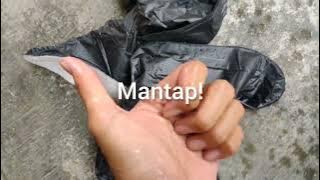 UNBOXING & REVIEW MANTEL SEPATU   PAKAI SAAT HUJAN