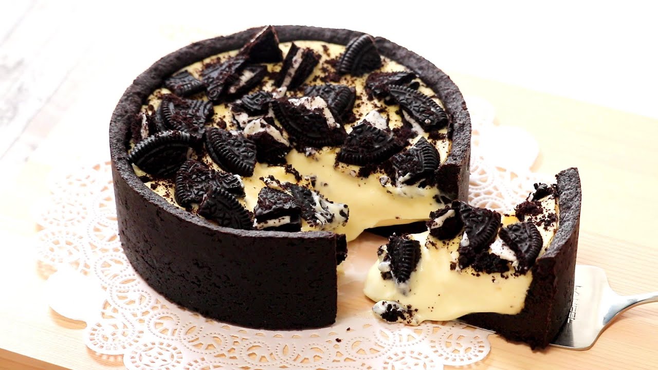 Christmas Oreo Melty Cheesecake Tart Recipe｜PandaWantan【ASMR