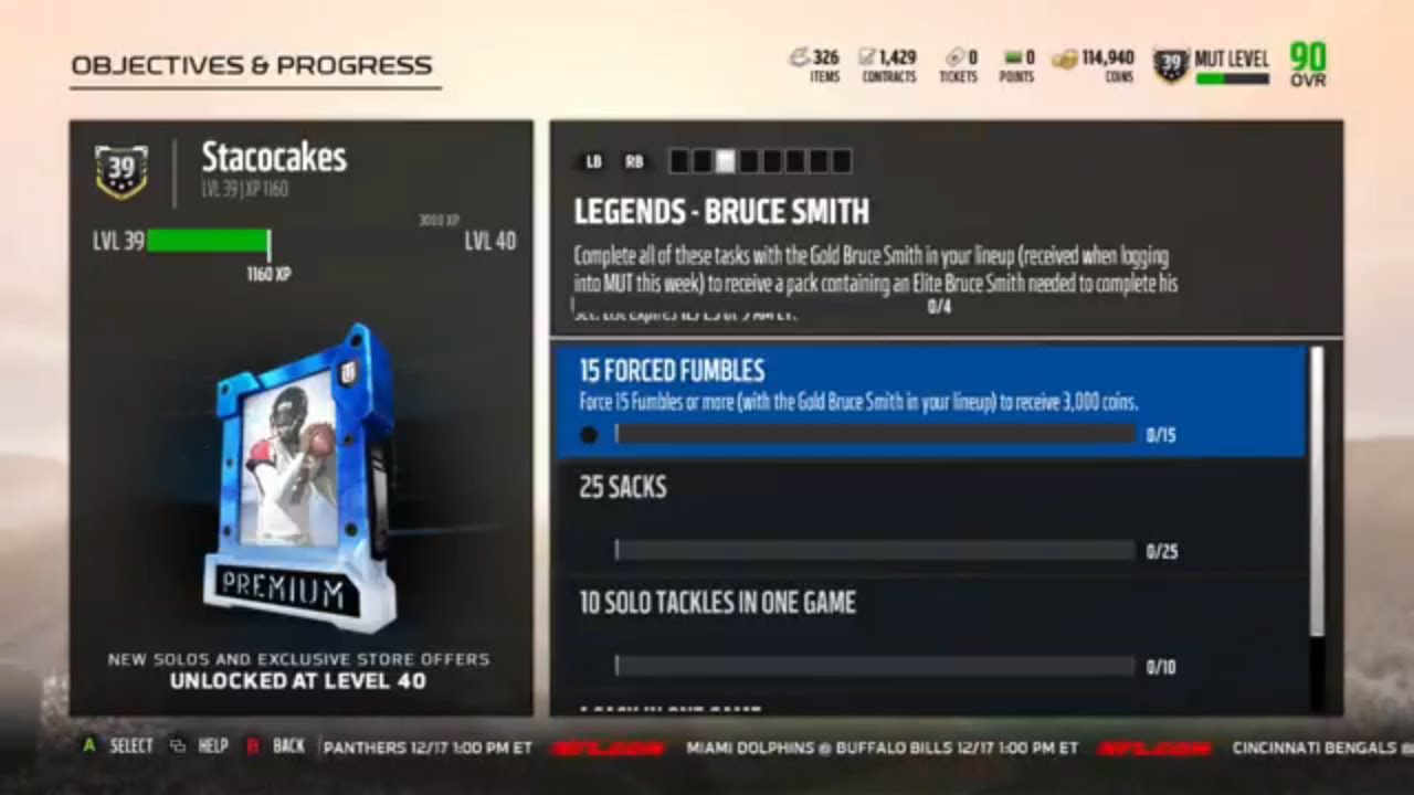 Madden 18 Ultimate Team How to get the Legend Bruce Smith Objectives done ASAP - 1 or 2 games