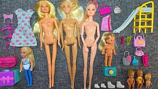 14 Minutes Satisfying Barbie Doll Unboxing ASMR | Family Dolls, Accessories & Playset screenshot 2