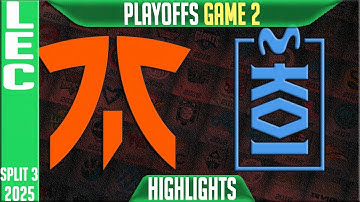 Hoogtepunten FNC vs MKOI Game 2 | LEC Playoffs Split 3 2025 | Fnatic vs Movistar KOI