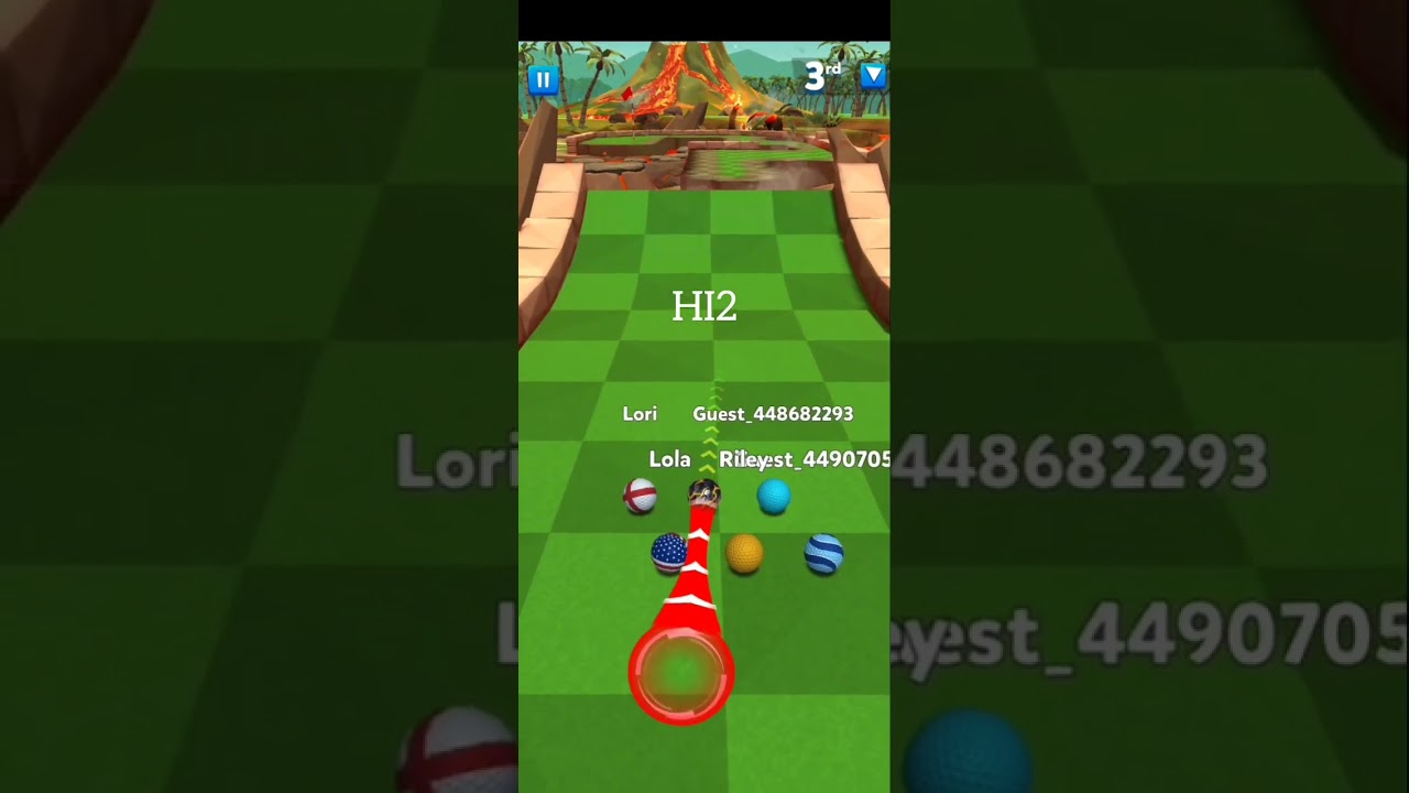 (NEW) Golf Battle - Lava Land (all holes) Power 4